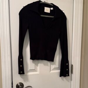 Maeve collared sweater with Button Cuffs